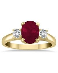 Gem Spark - 14K 1.58 Ct. Tw. Diamond & Ruby Ring - Lyst