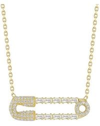 Sphera Milano - 14K Plated Cz Necklace - Lyst