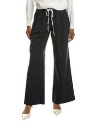Avec Les Filles - Pleated Lace-Up Front Pant - Lyst