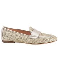 Agl Attilio Giusti Leombruni - Sheryl Raffia Leather Moccasin - Lyst