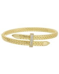 Juvell - 18K Plated Cz Bangle Bracelet - Lyst