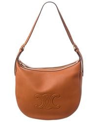 Celine - Heloise Triomphe Medium Leather Hobo Bag - Lyst