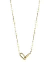 Italian Gold - 14K Double Link Necklace - Lyst