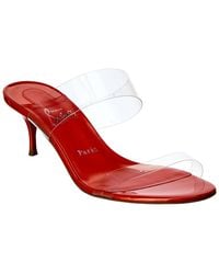 Christian Louboutin - Just Nothing 55 Vinyl & Leather Sandal - Lyst