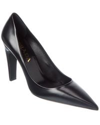 Prada - Leather Pointy-Toe Pump - Lyst