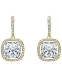 Rachel Glauber - 14K Diamond Cz Dangle Earrings - Lyst
