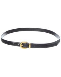 Madewell - Leather Silvia Skinny Round Buckle Belt - Lyst