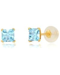 MaxColor - 14K 0.75 Ct. Tw. Swiss Topaz Studs - Lyst