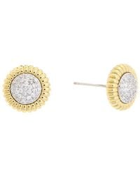 Juvell - 18K Two-Tone Plated Cz Circle Earrings - Lyst