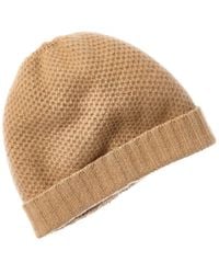 Portolano - Honeycomb Stitch Cashmere Beanie - Lyst