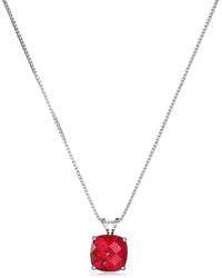 MaxColor - 1.10 Ct. Tw. Lab-Grown Ruby Pendant Necklace - Lyst