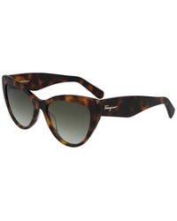 Ferragamo - Classic Logo 56Mm Sunglasses - Lyst