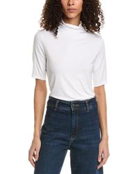 Vince - Easy Elbow Sleeve Funnel Neck Top - Lyst
