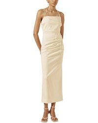 Shona Joy - Lani Draped Cross Back Midi Dress - Lyst