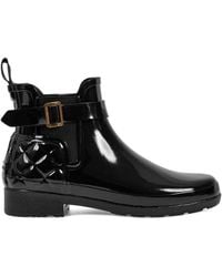 HUNTER - Refined Chelsea Quilted Gloss Rubber Boot - Lyst