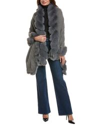 La Fiorentina - Fringe Wool Wrap - Lyst