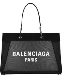 Balenciaga - Large Duty Free Mesh & Leather Tote - Lyst