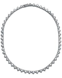 Genevive Jewelry - Silver Cz Necklace - Lyst