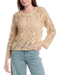 Joseph A - Floral Medallion Crochet Pullover - Lyst
