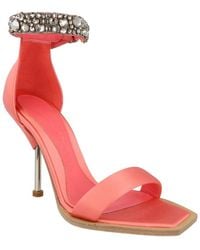 McQueen - Crystal-Cuff Satin Stiletto Pump - Lyst