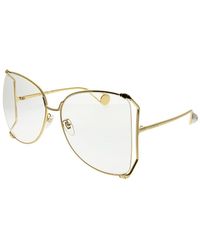 Gucci Transparent Oversized Ladies Sunglasses  001 63 - Multicolour