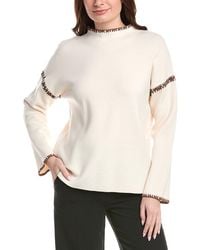 Tahari - Embroidery Stitch Pullover - Lyst