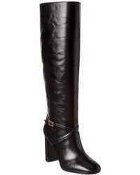 Tory Burch - Pull-on Leather Knee-high Boot - Lyst