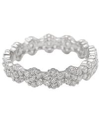 Suzy Levian - Silver Cz Stackable Ring - Lyst