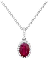 Gemstones - 14K 0.86 Ct. Tw. Ruby Pendant Necklace Pendant - Lyst
