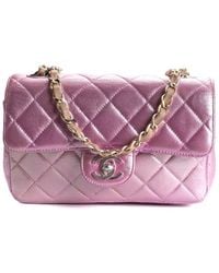 Chanel - Quilted Leather Pearlescent Single Flap Bag (Authentic Pre-Owned) - Lyst