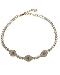 Eye Candy LA - Luxe 18k Plated Cz Triple Eye Bracelet - Lyst