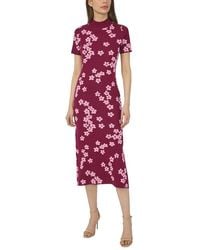 Cece - Flower Jacquard Knit Dress - Lyst