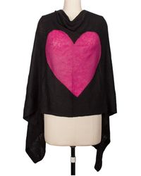Saachi - Cashmere Blend Heart Silk & Cashmere-Blend Poncho - Lyst