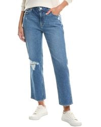 PAIGE - Noella Straight Leg Sonic Destructed Jean - Lyst