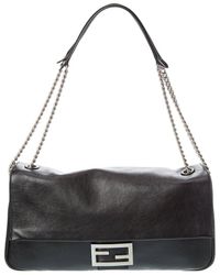 Fendi - Baguette Chain Large Leather Shoulder Bag - Lyst