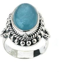 Samuel B. - Samuel B 5.80 Ct. Aquamarine Oval Statement Ring - Lyst