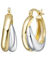 Rachel Glauber - Plated Hoop Earrings - Lyst