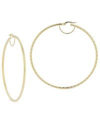 Italian Gold - 14K X-Large Hammered Hoops - Lyst
