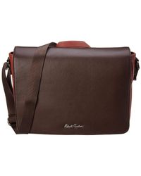 robert graham mulberry leather messenger bag