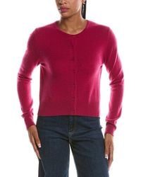 Forte - Basic Cropped Button 100% Cashmere Cardigan - Lyst