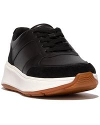 Fitflop - F-Mode Leather & Suede Sneaker - Lyst