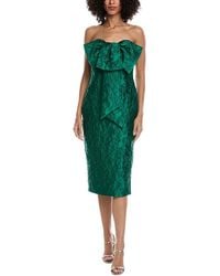 Badgley Mischka - Jacquard Midi Dress - Lyst