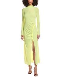 LAPOINTE - Mesh Fitted Bias Tab Slit Dress - Lyst