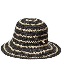 Bruno Magli - Striped Crochet Straw Bucket Hat - Lyst