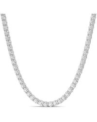 Lab Grown Diamonds - 14K 3.00 Ct. Tw. Lab-Grown Diamond Tennis Necklace - Lyst