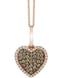 Le Vian - Grand Sample Sale 14k Strawberry Gold 0.34 Ct. Tw. Diamond Pendant Necklace - Lyst