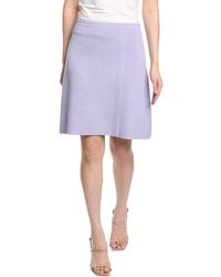 St. John - Faux Wrap A-Line Skirt - Lyst