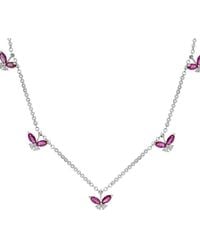 Diana M. Jewels - Fine Jewelry 14k 1.10 Ct. Tw. Diamond & Ruby Necklace - Lyst