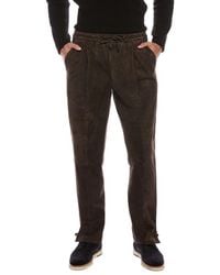 Isaia - Suede Drawstring Pant - Lyst