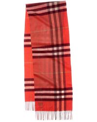 Burberry - Classic Check Cashmere Scarf - Lyst